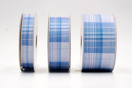 Himmelblau und weißes Karomuster Band_AI